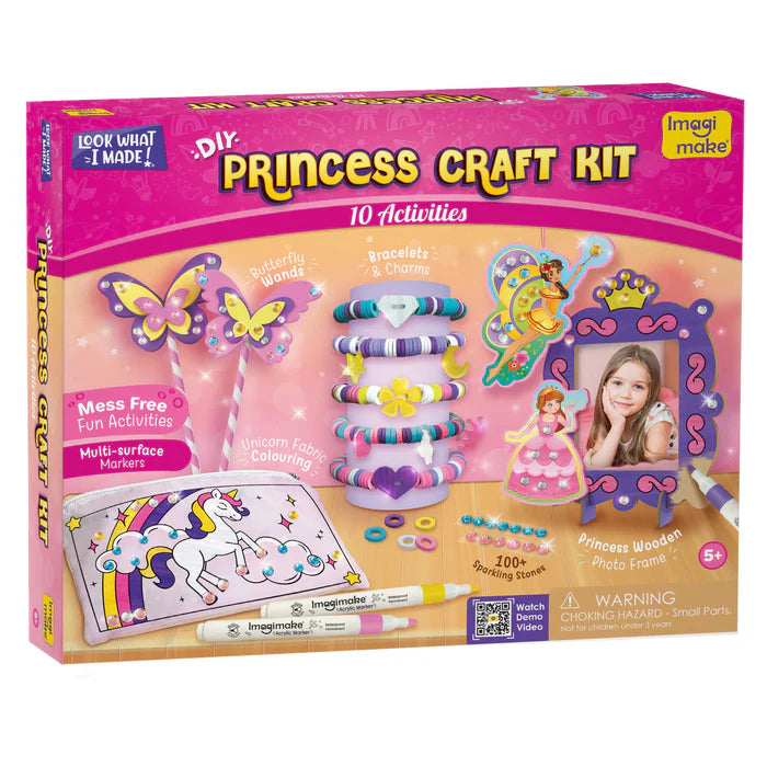 Imagimake Princess Craft Kit | Diy Mosaic Craft Kit for Kids - Multicolor