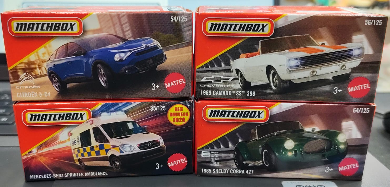 Matchbox Mainline - Combo Pack of 4 Cars - DNK70 - 95BG - 2