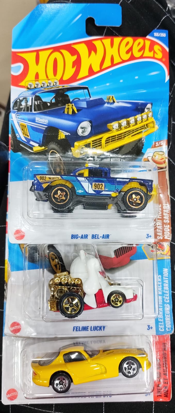 Hot Wheels Mainline - Combo Pack of 3 Cars - P Case & N Case Combo - Long Card (0)