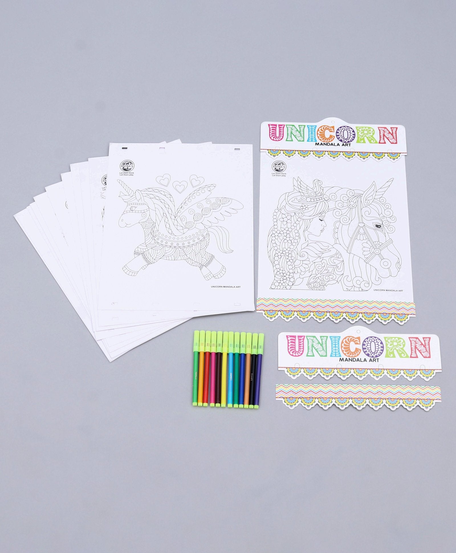 Ratnas Unicorn Mandala Art Kit - Multicolor Assorted