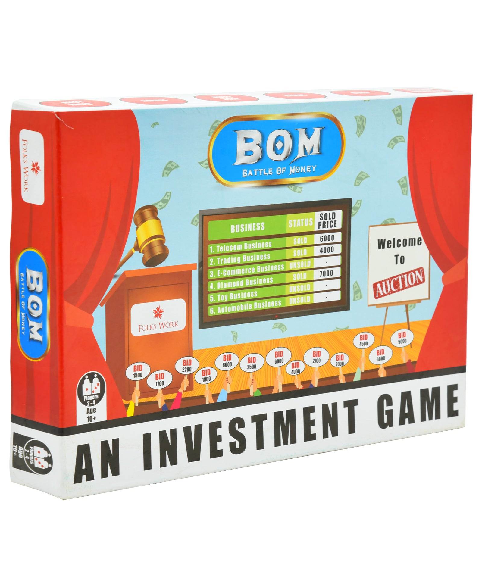 Folks Work Battle of Money Board Game - Multicolour