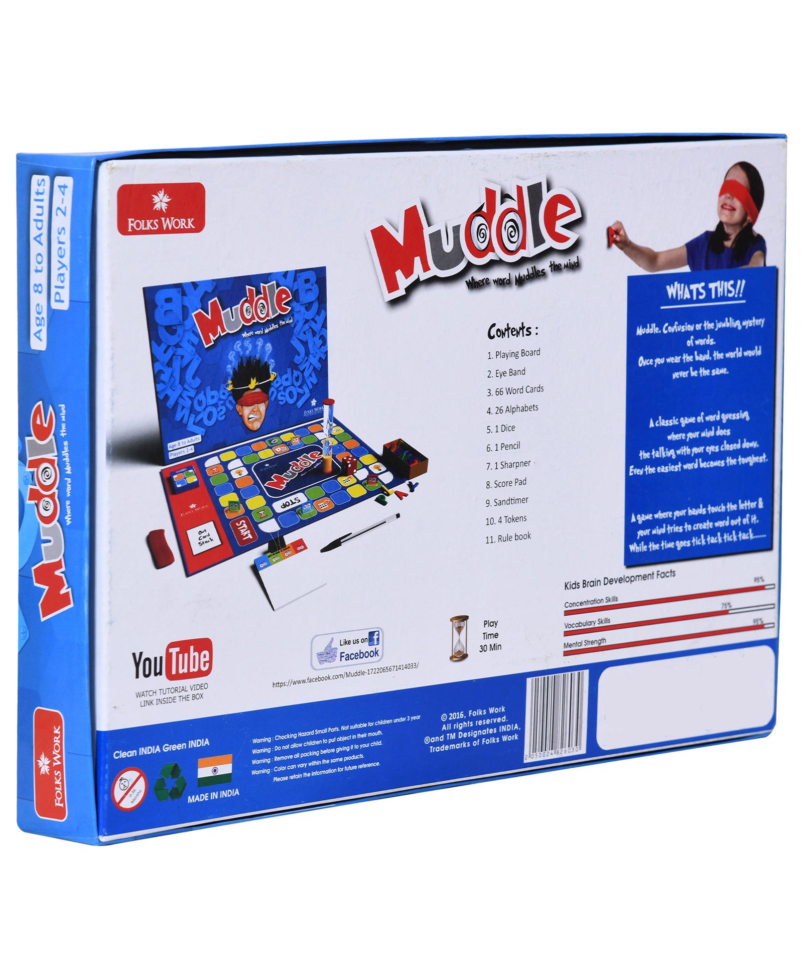 Folks Work Muddle Board Game - Multicolour