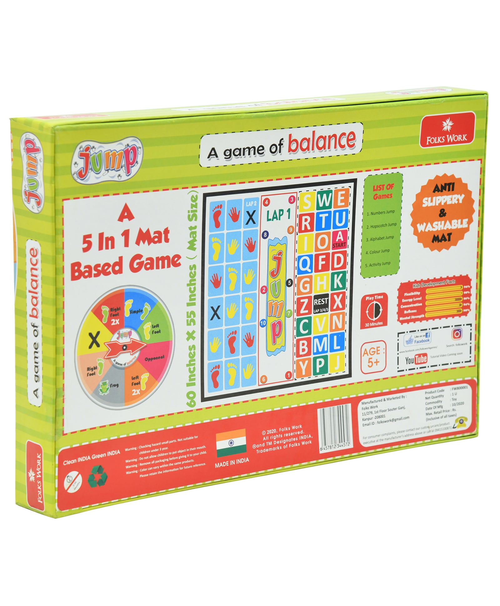 Folks Work Jump Board Game- Multicolor