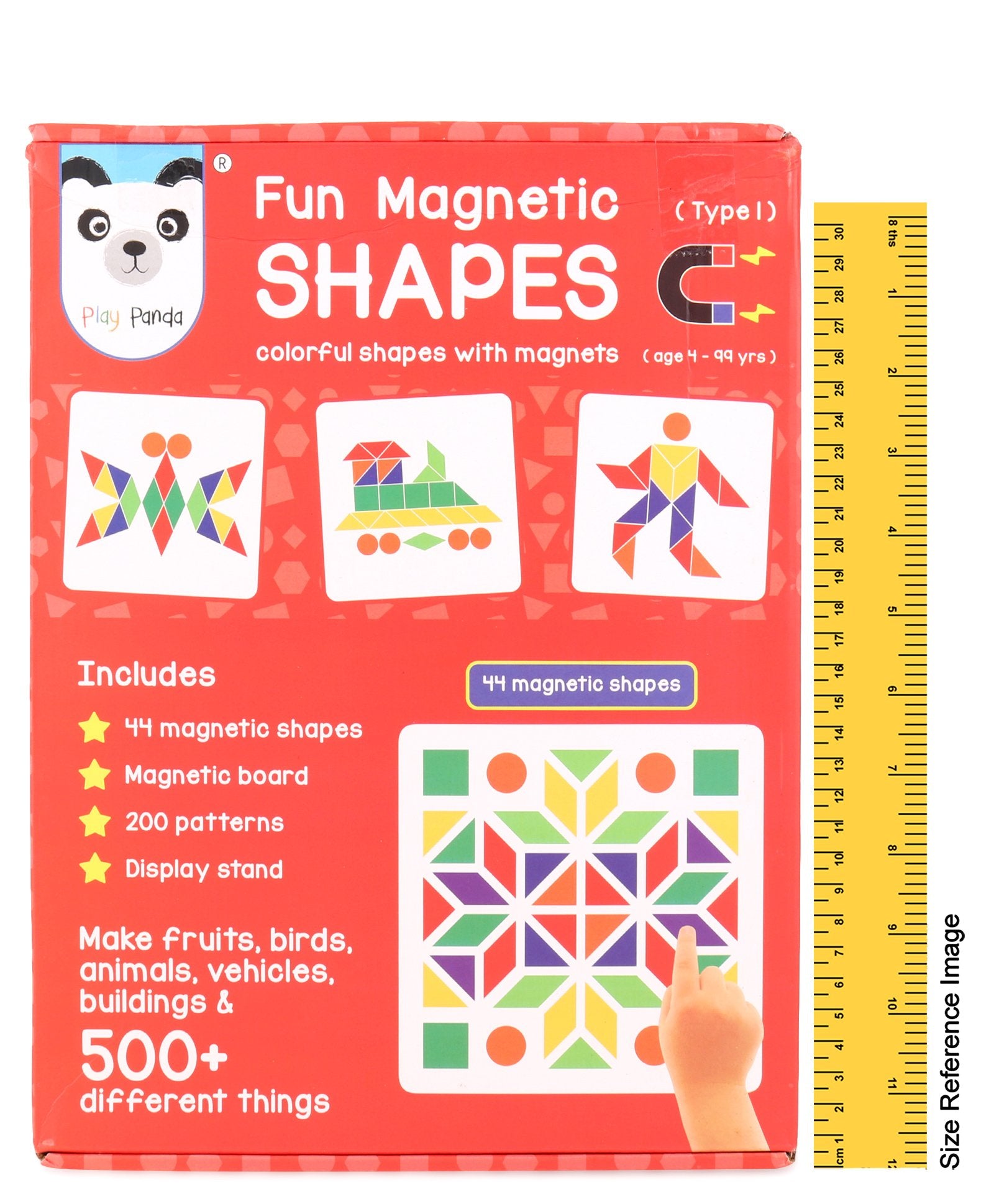 Play Panda Fun Magnetic Shapes Senior Type 1 - 44 Pieces