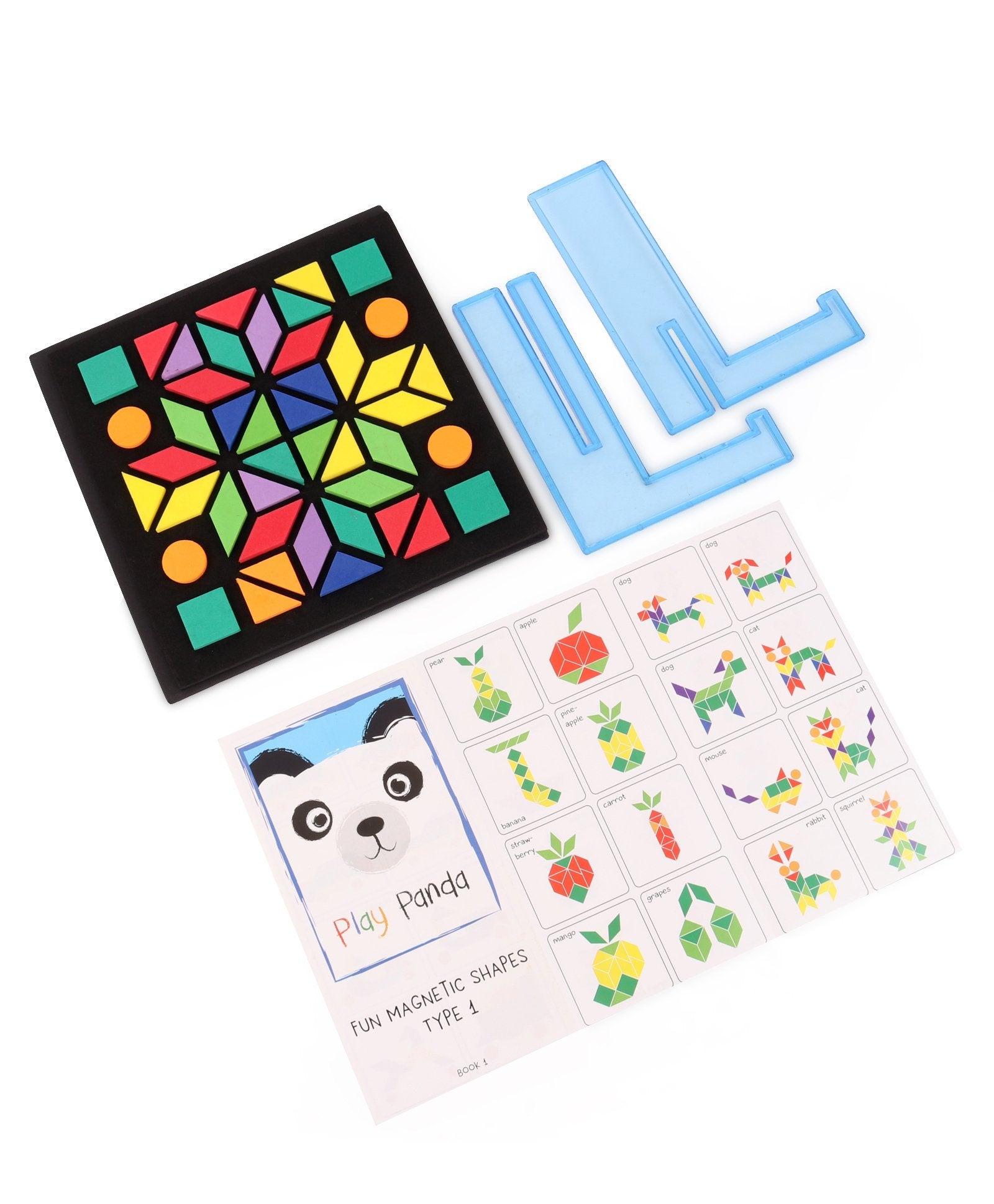 Play Panda Fun Magnetic Shapes Senior Type 1 - 44 Pieces