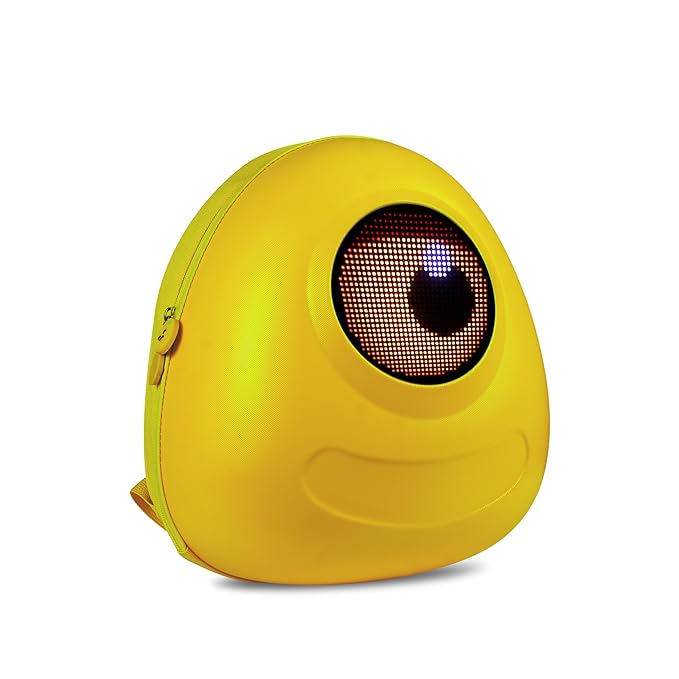 Hookaba: GlowBuddy LED Eyes Kids Backpack,Waterproof IPX5 Premium PU 13 Ltr Capacity For Kids - Multicolor