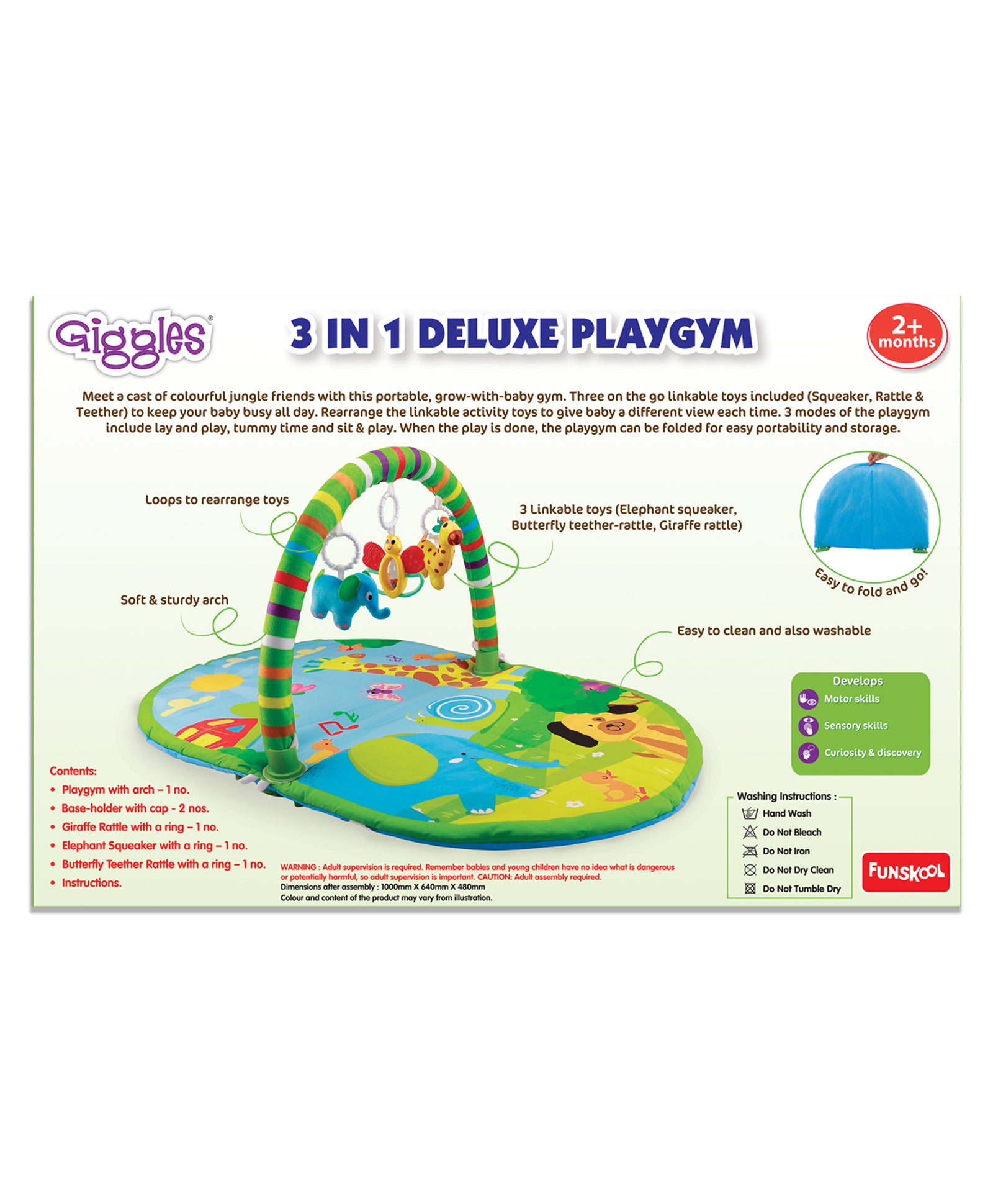 Giggles 3 in 1 Deluxe Play gym - Multicolor