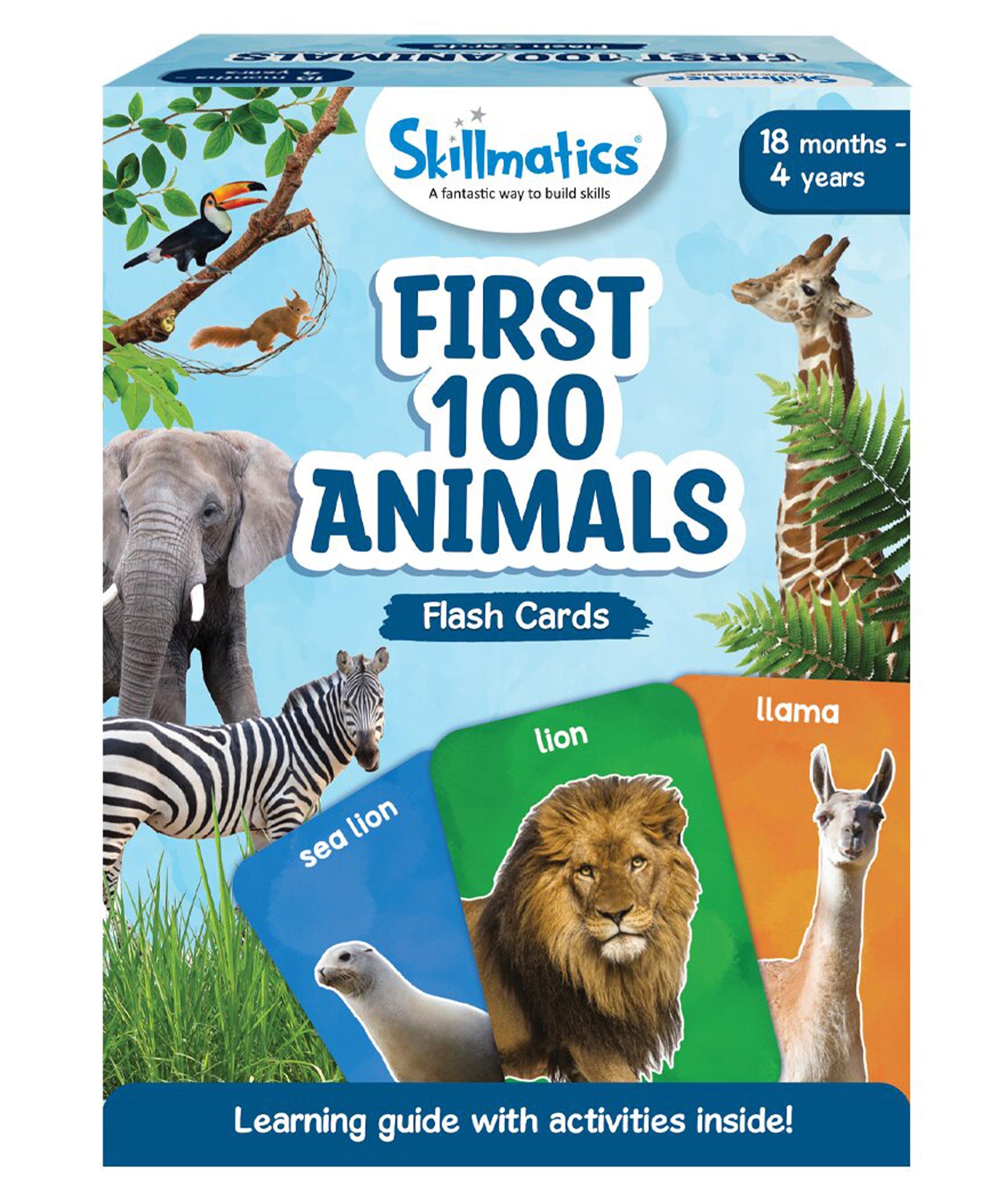 Skillmatics Flash Cards First 100 Animals Multicolour - 50 Pieces