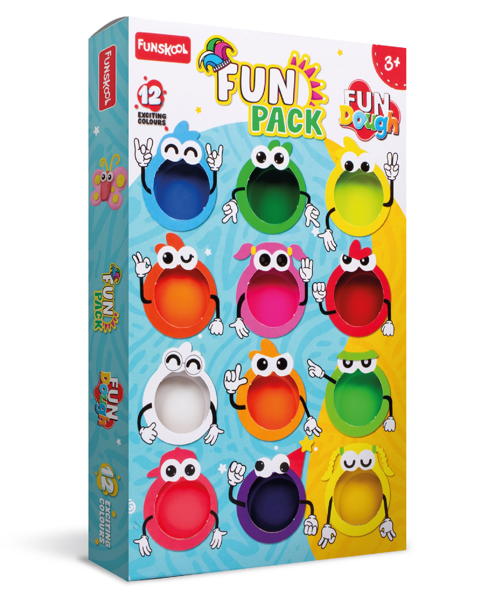 Funskool Fun Dough Funpack Pack of 12 Multicolor Dough