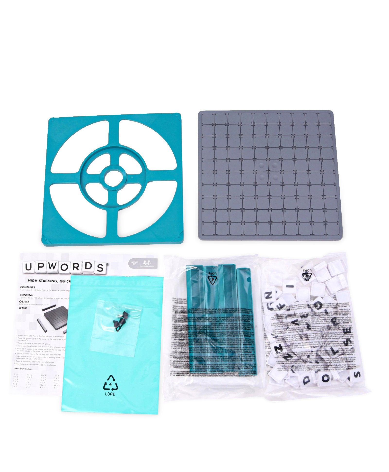 Spin Master Upwords Word Game with Stackable Letter Tiles - Multicolor