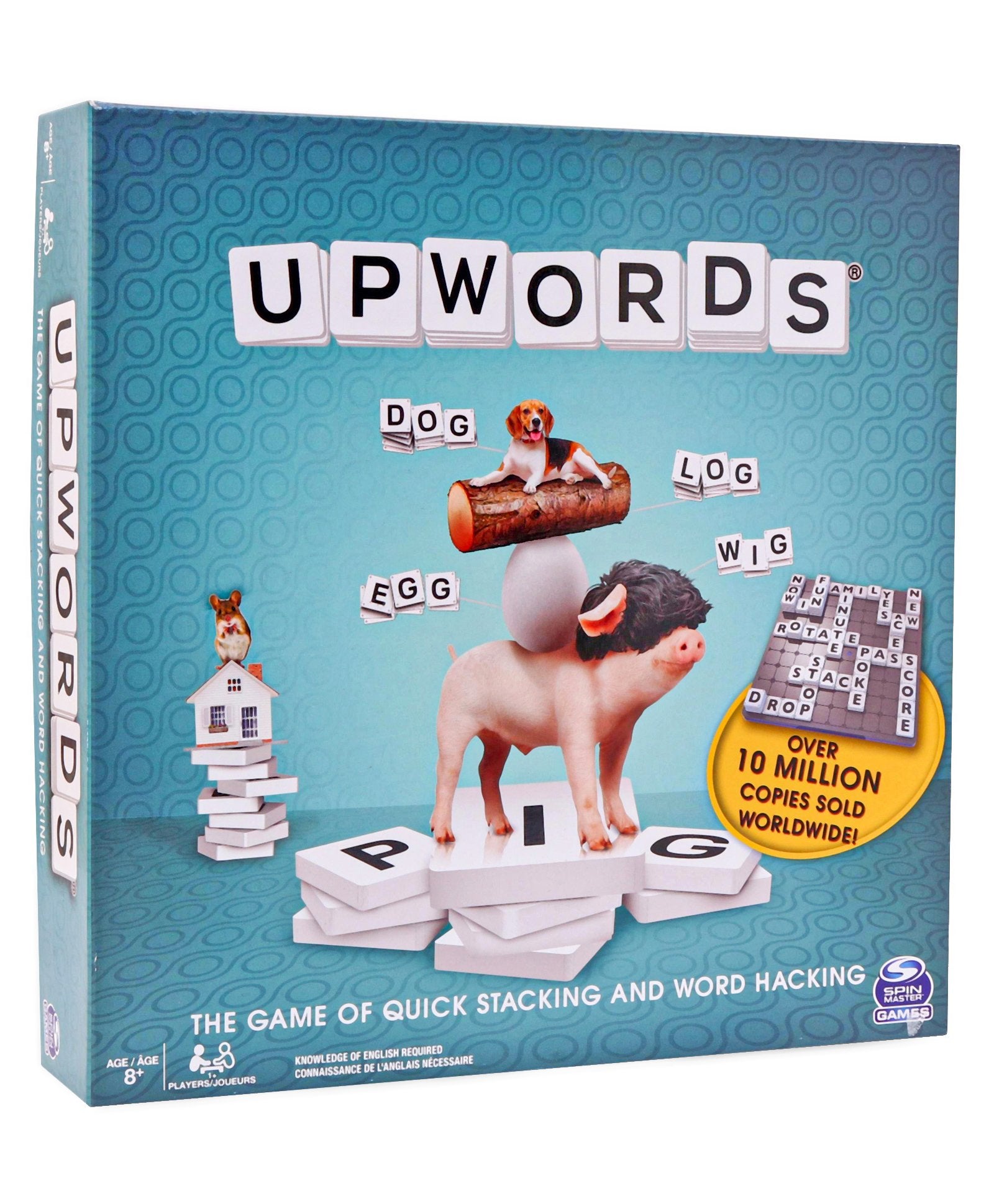 Spin Master Upwords Word Game with Stackable Letter Tiles - Multicolor