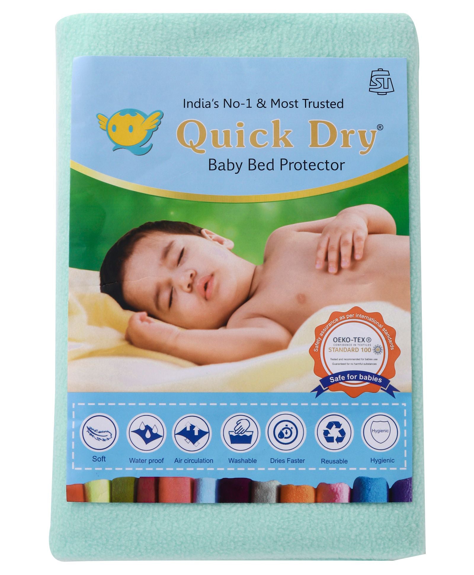 Quick Dry Baby Bed Protector - Random Color