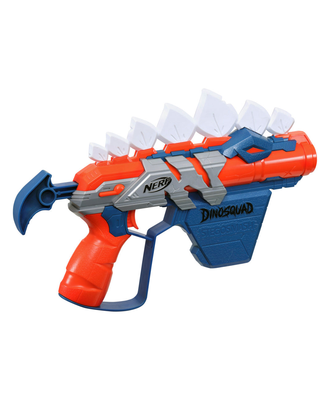 Nerf Dino Squad Stego Smash Dart Blaster with 5 Elite Darts - Blue & Red