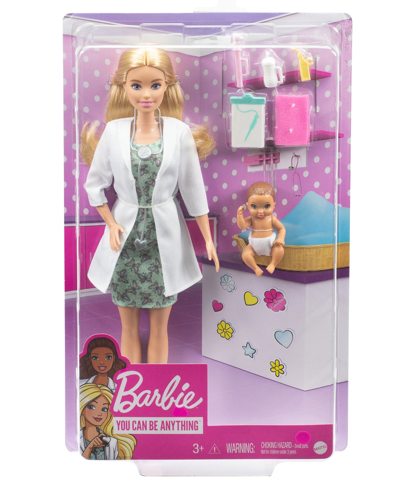Barbie Baby Doctor Doll (Colors and Decorations May Vary)