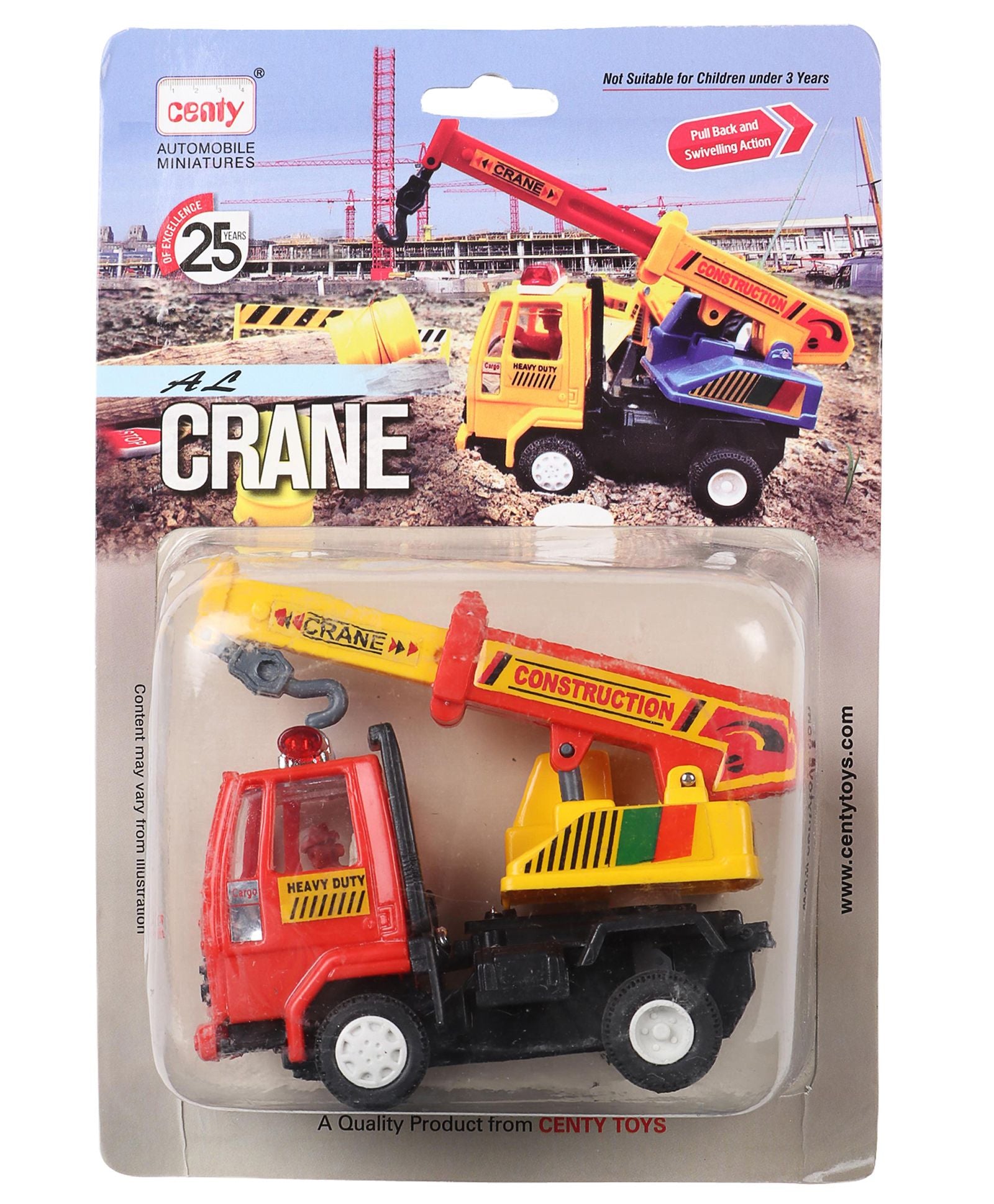 Centy Pullback Toy Crane (Color May Vary)