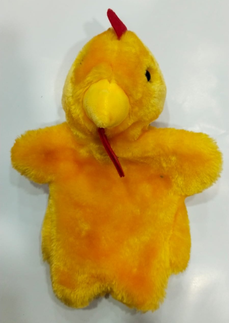 Orange Chicken Soft Plush Hand Puppet - Orange