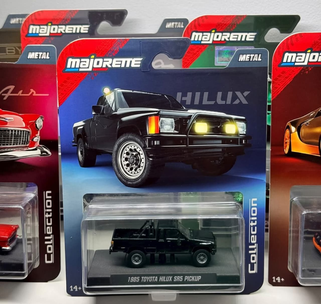 Majorette - Collector Edition -Combo Pack of 2 Cars - 1975 Porsche 930 Turbo & 1985 Toyota Hilux SR5 Pickup