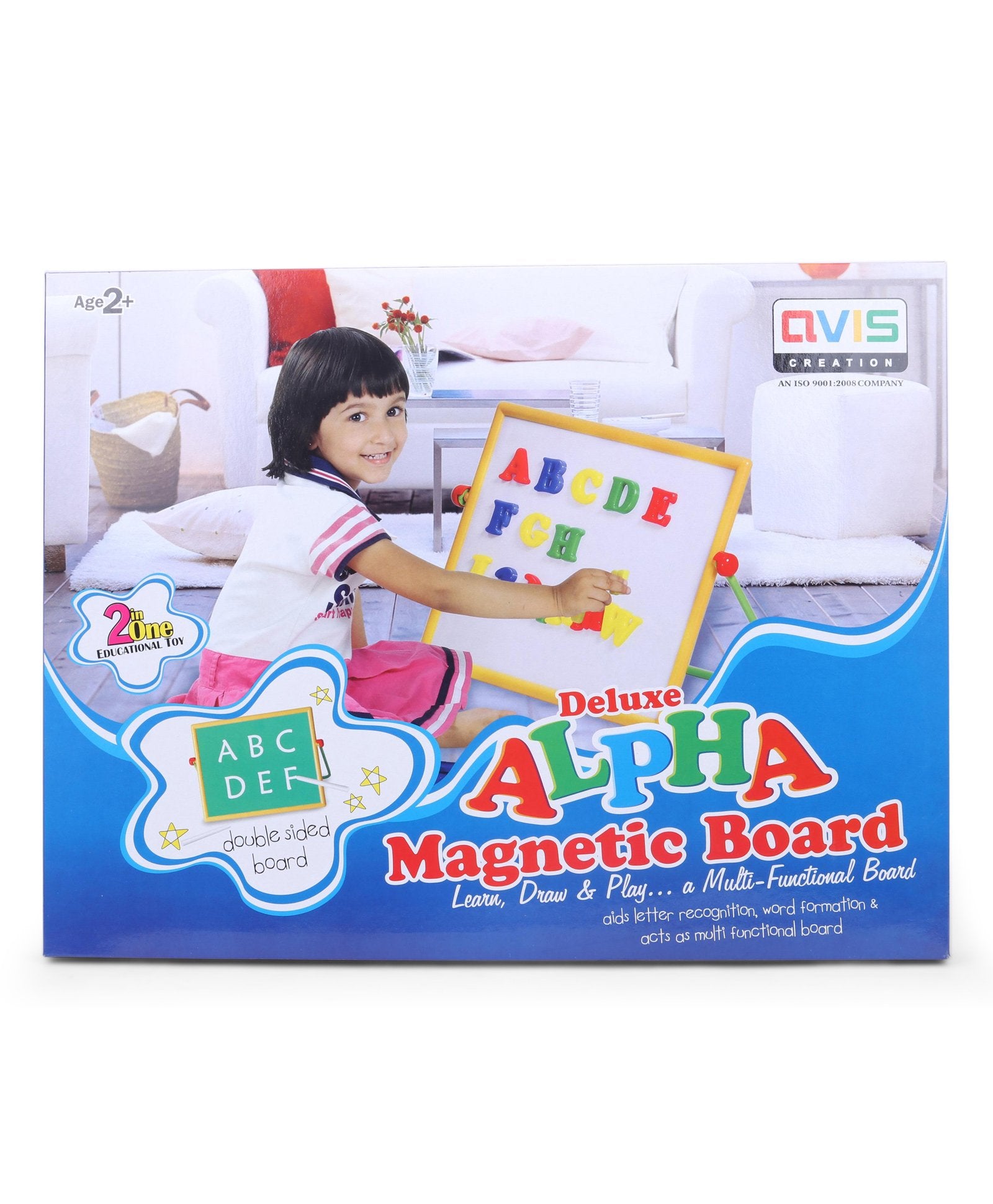 Avis Alpha Magnetic Double Sided 2 in 1 Board - Multicolor