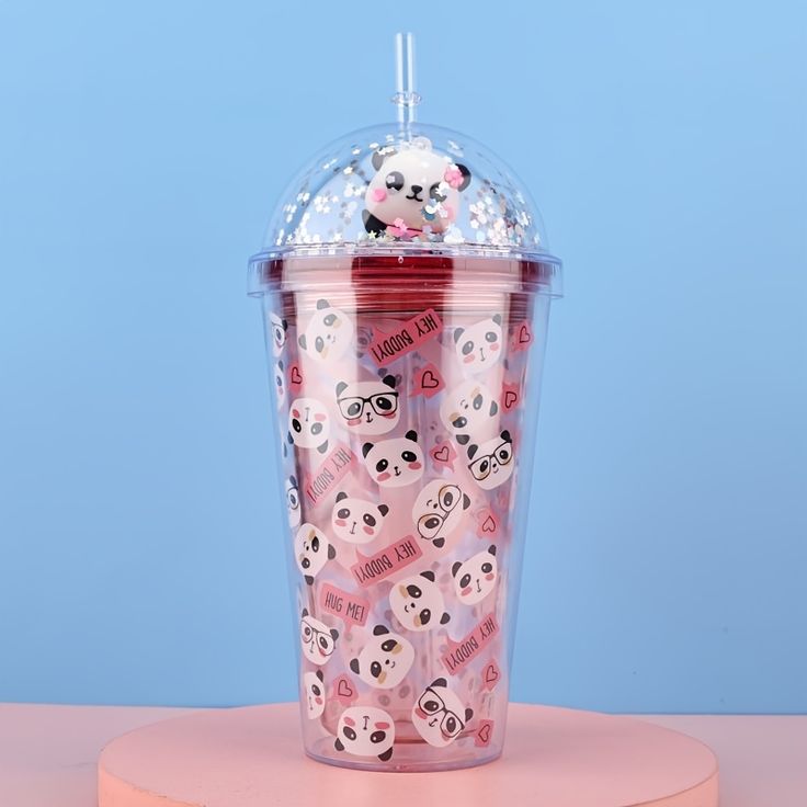 Sipper with Straw, Water Bottle Unique Design, Glitter Sipper with Toy on Top, Tumbler with Straw for Kids | Print May Vary | Pack Of 1 - Assorted