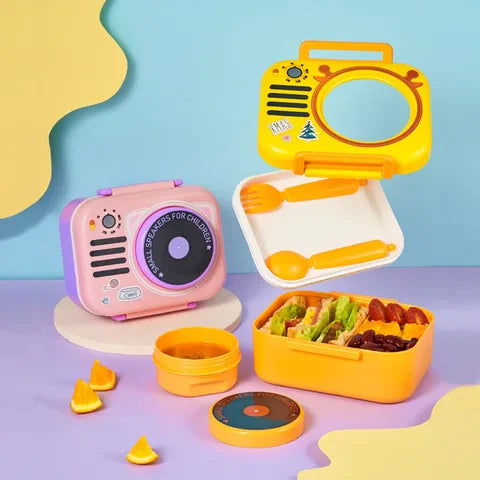 Stereo Buddy Smart Speaker Shaped Lunch Box for kids 3 Containers Lunch Box | 680 ml | Multicolor