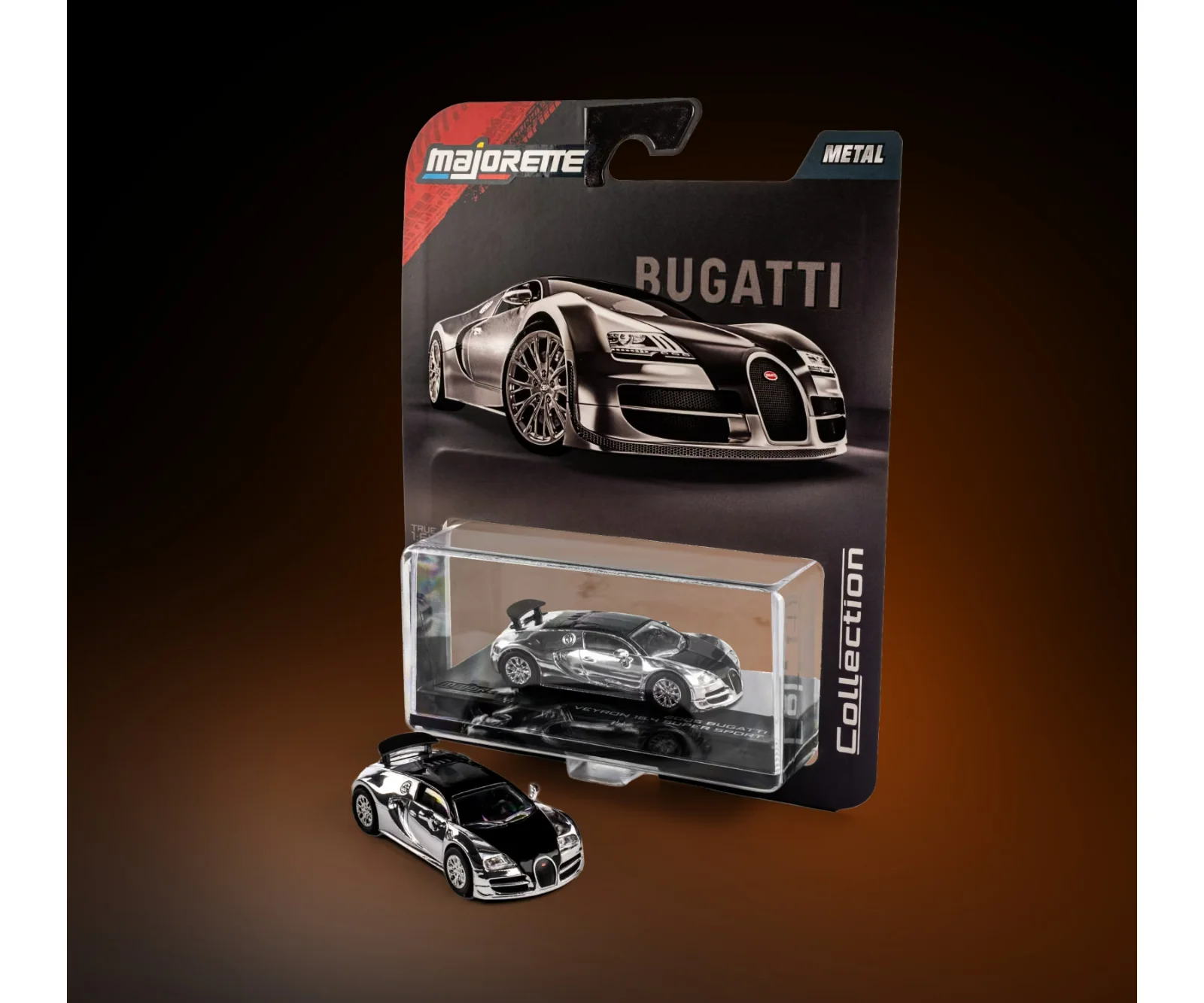 Majorette - Collector Edition - 2005 BUGATTI VEYRON & CHEVROLET CORVETTE C3 BLUE - Pack of 2 Cars - Wave 7