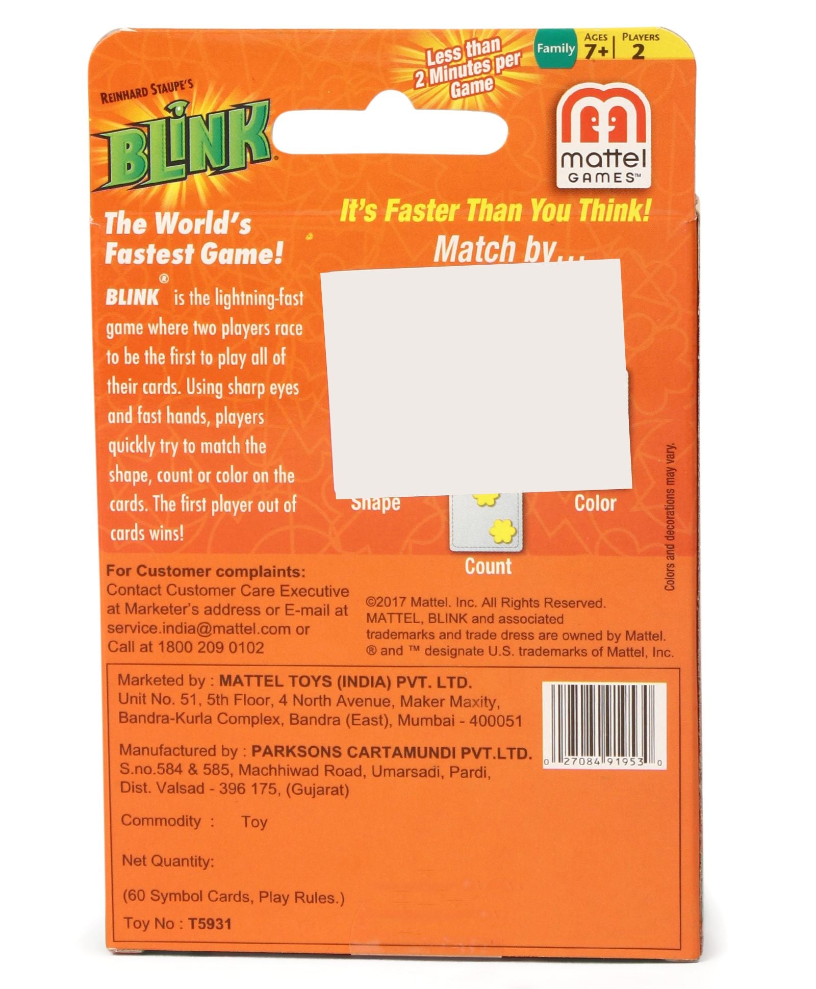 Mattel Blink Cards Game - Multi Color