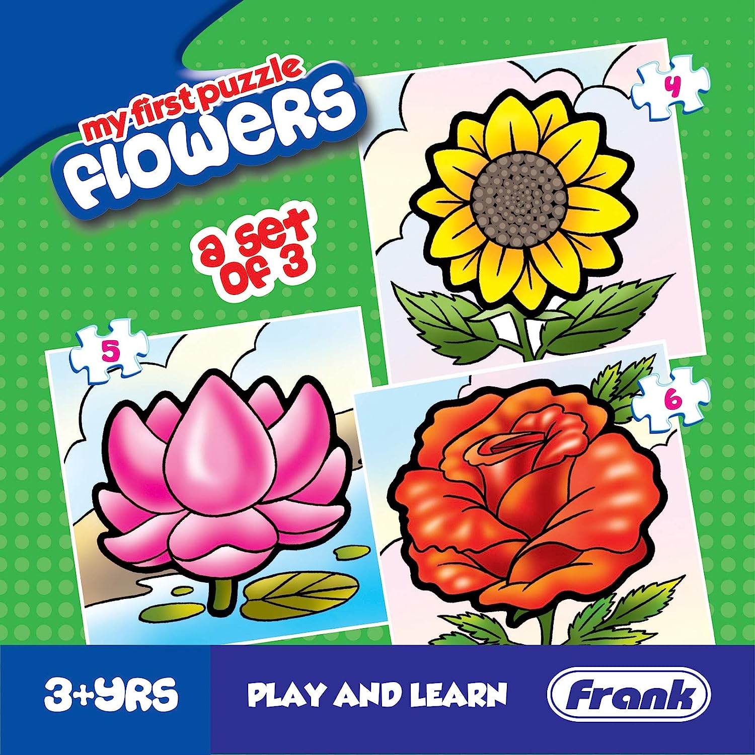 Frank My First Puzzles - Flowers - Set of 3 - Play and Learn