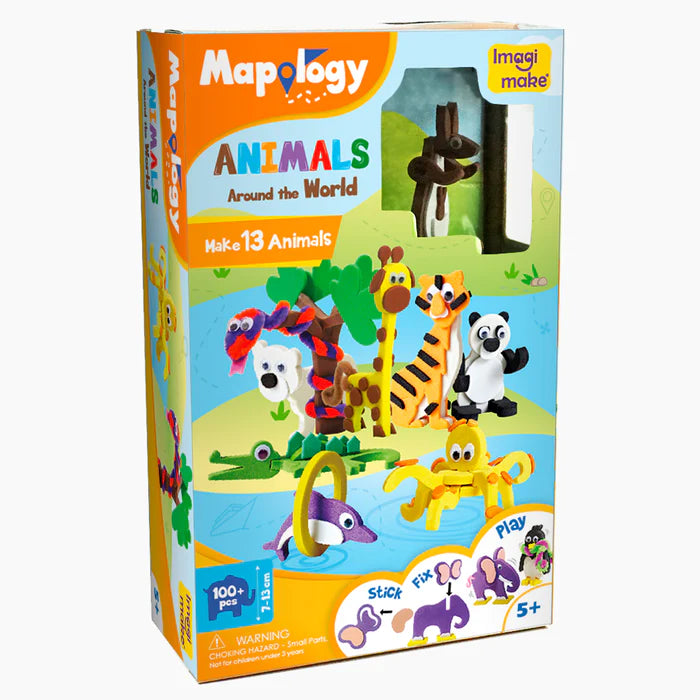 Imagi Make Mapology : Animals Around The World - Multicolor
