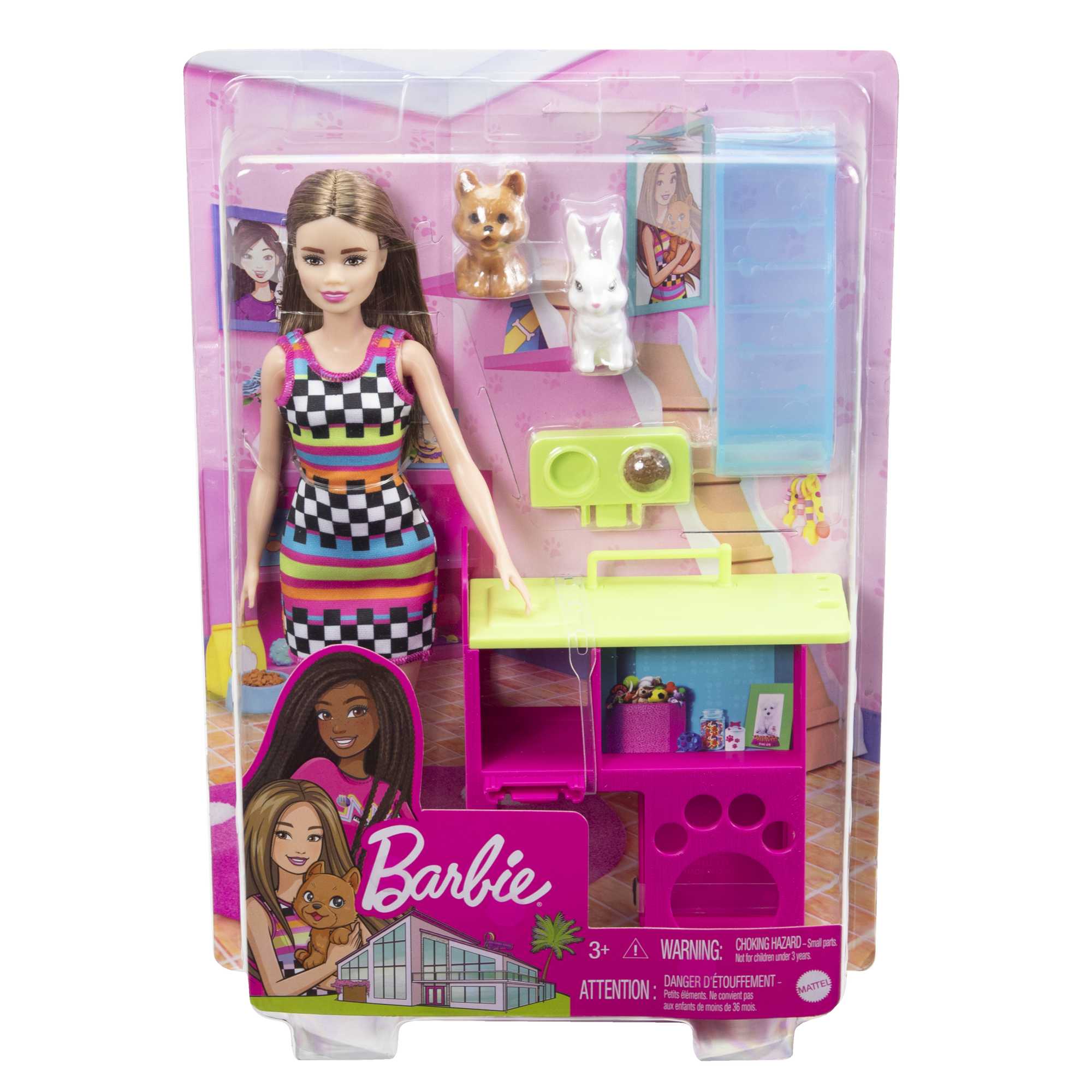 Barbie Doll and Pet Playhouse Playset - Multicolor