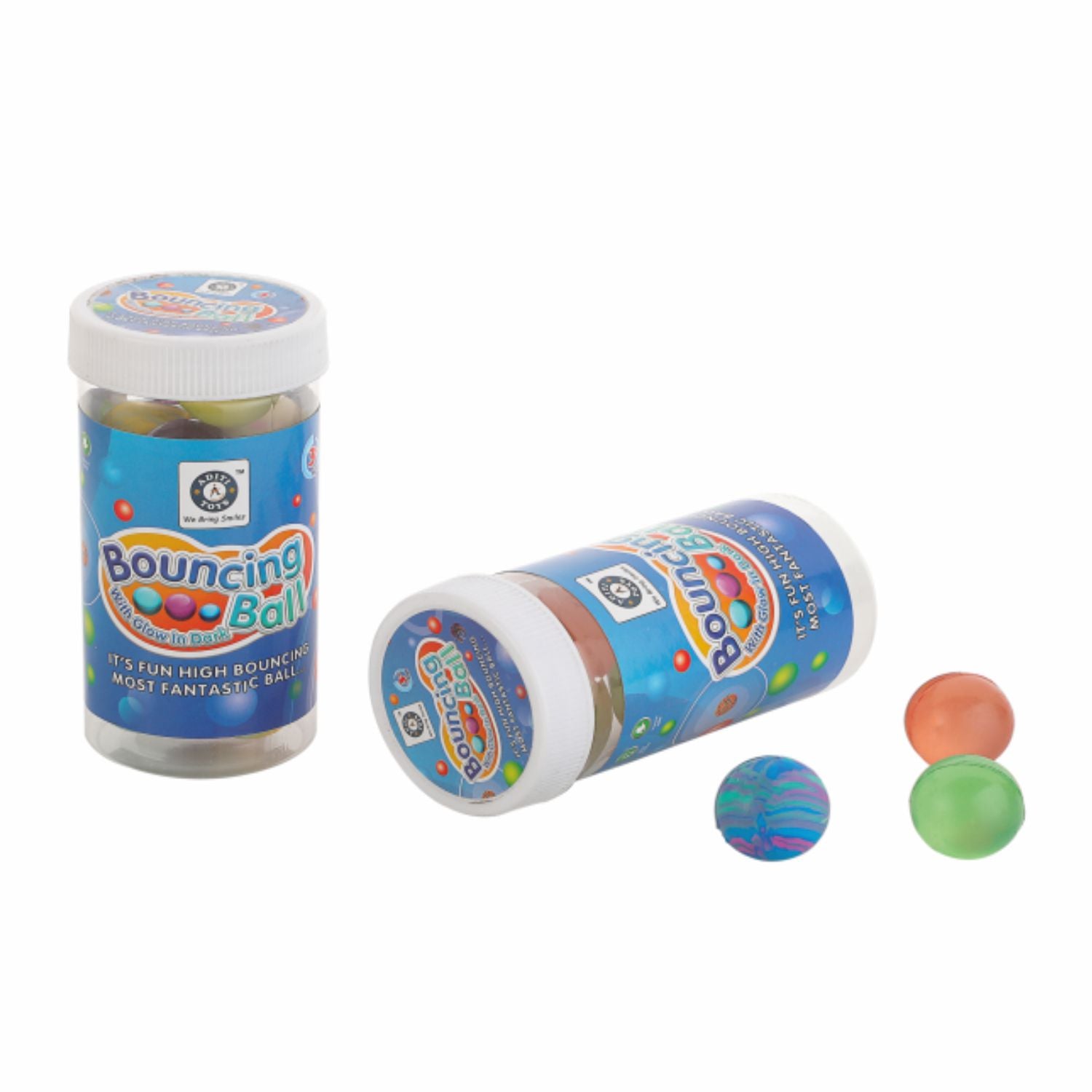 Aditi Toys Glowing Bouncing Ball Jar - Multicolor