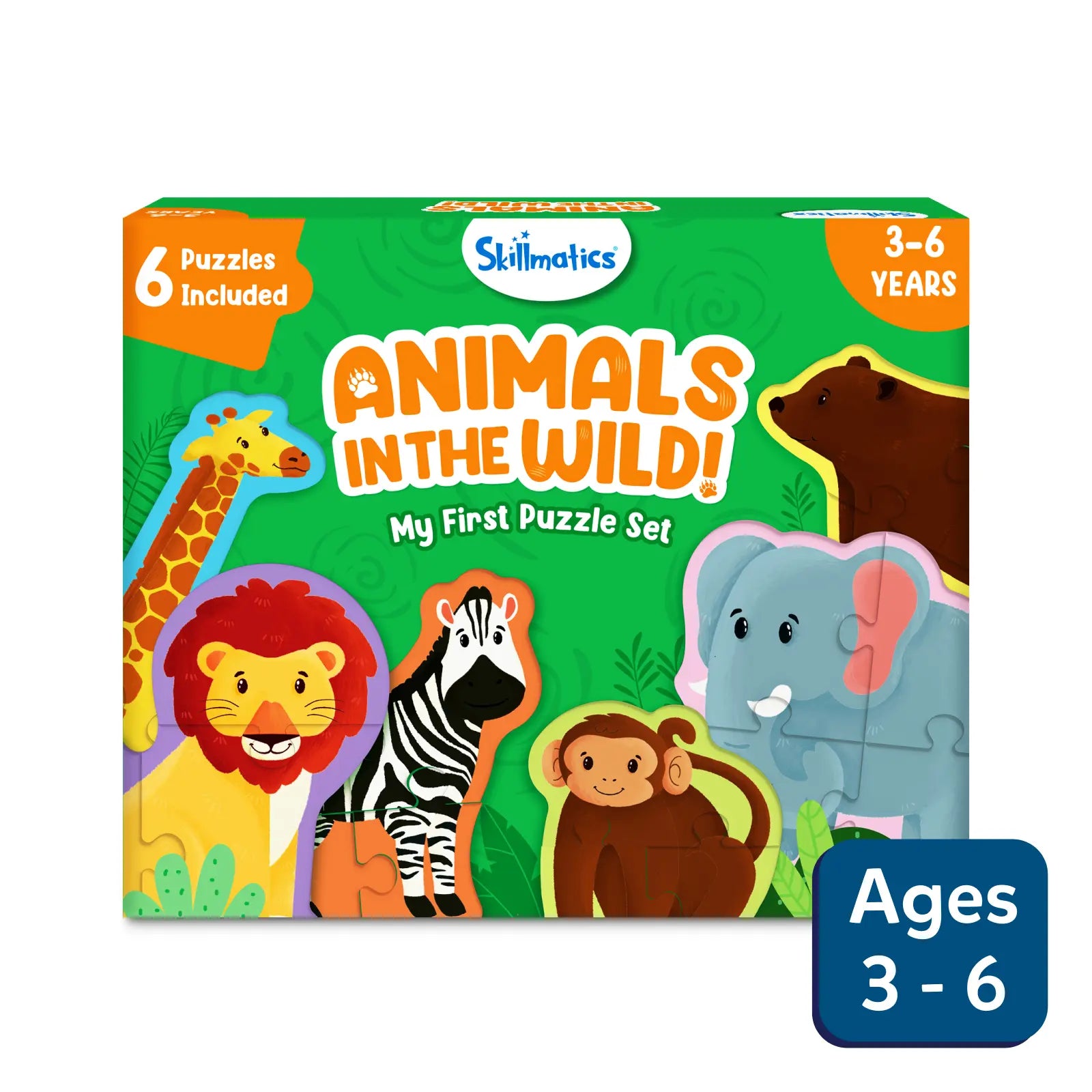 My First Puzzle Set: Wild Animals - Multicolor