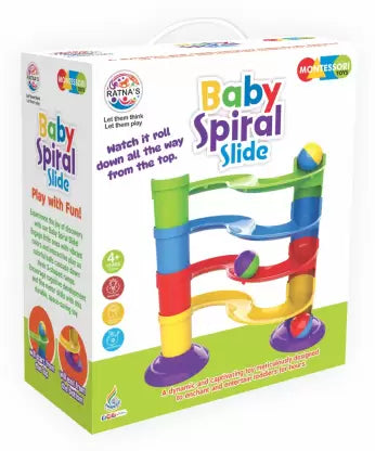 Ratnas Baby Spiral Slide Rainbow Roller Ball Drop | Multicolor