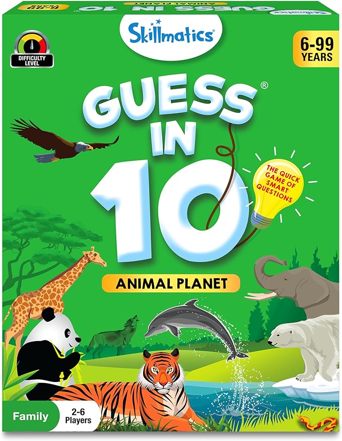 Guess in 10: Animal Planet | Trivia card game (ages 6+) | Multicolor