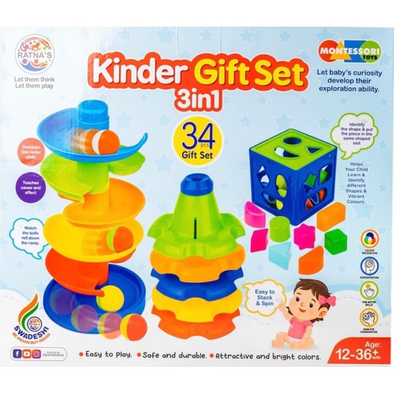 Ratnas Kinder Gift Set 3 in 1 Multicolor