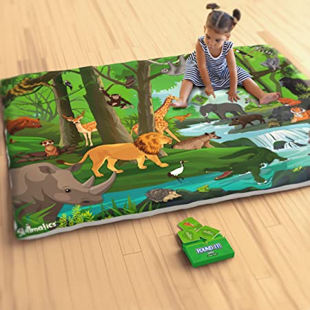 Skillmatics : Found It! Junior Animals - Play Mat & Floor Game - Multicolor