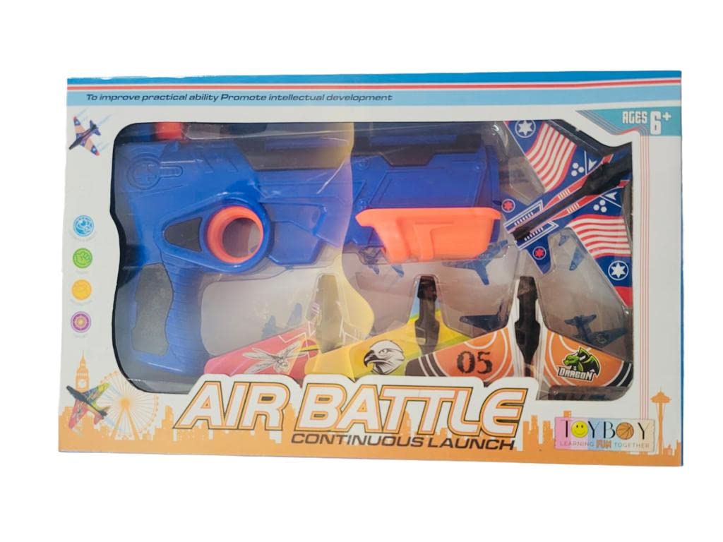 Toys Airplane Battle Launcher Toy aircrafts Gun with 4 Foam aircrafts