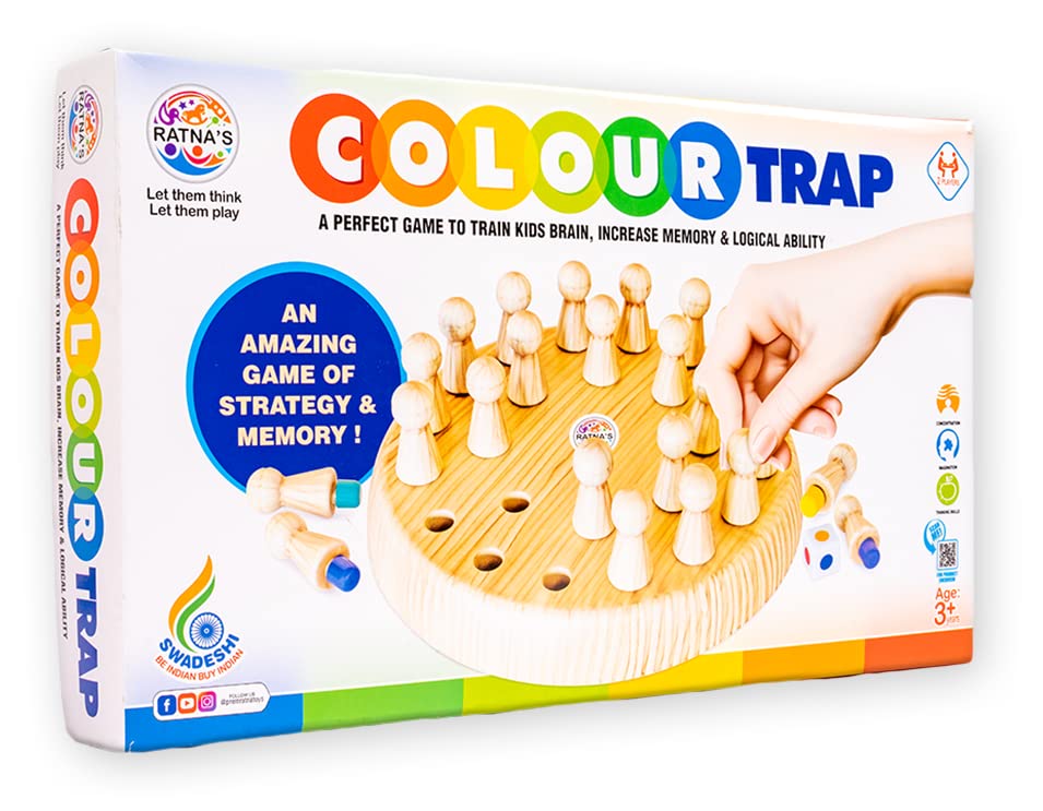 Ratna's Color Trap Strategy & Memory Game for Kids - Multicolor (Without Box Packing)