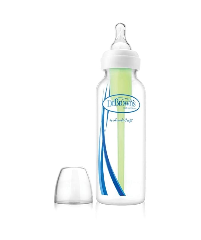 Dr. Brown's Natural Flow Options+ Anti-Colic Polypropylene Standard Neck Baby Bottle (250 Ml, Clear)