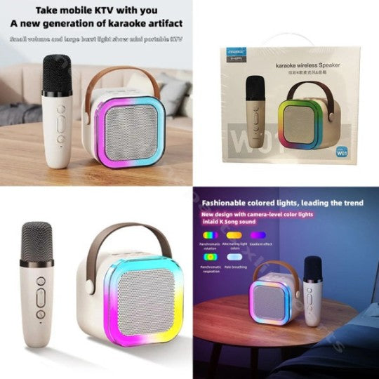 K12 Mic | Karaoke Speaker Bluetooth Portable Mini Karaoke Machine with Wireless Microphones, Kids Karaoke Machines for Kids | Karaoke Speaker with LED Lights, Birthday Gifts for All