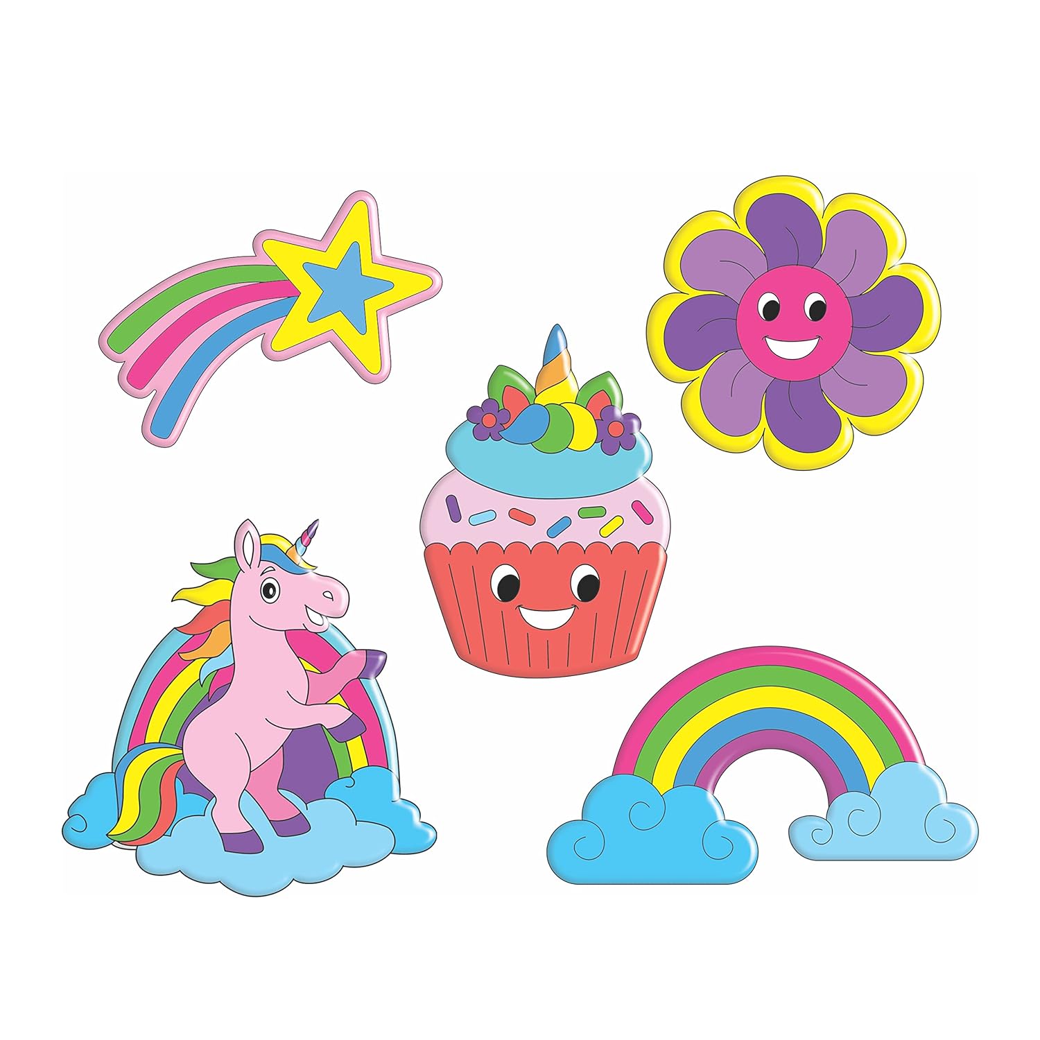 Ratnas Unicorn Fridge Magnets Wooden DIY Kit for Kids - Color & Design may vary