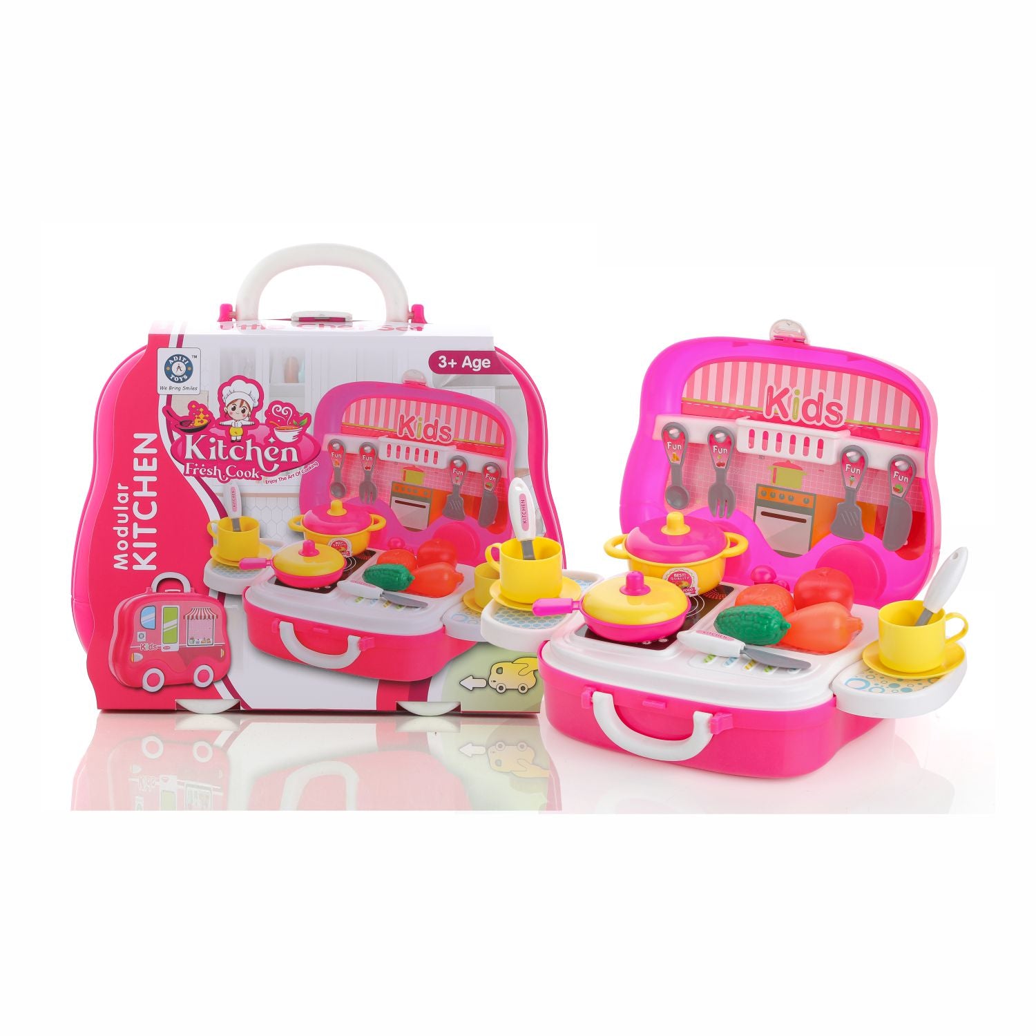 Aditi Toys Kitchen Set (Wheel) - Multicolor