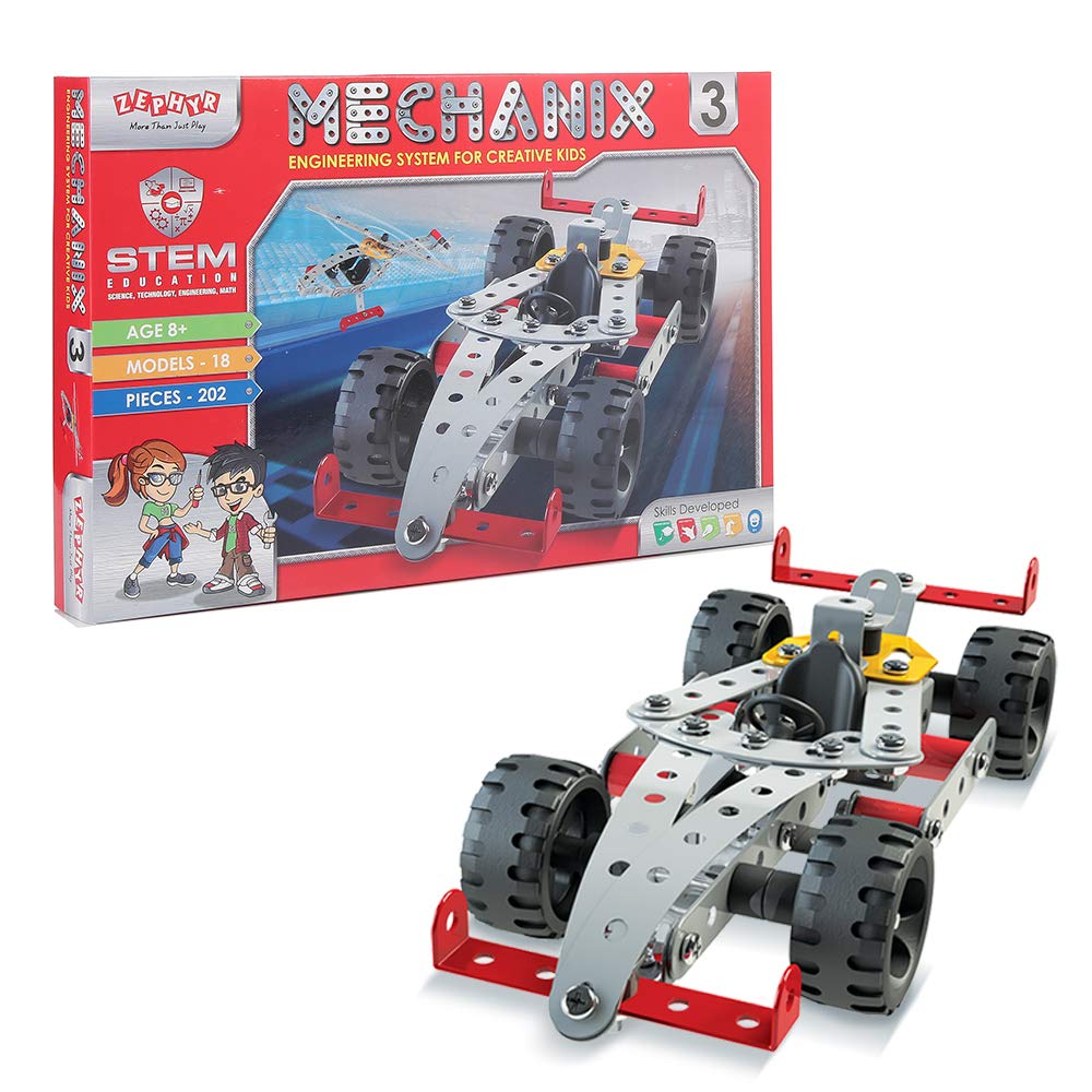 Zephyr Metal Mechanix 3, Construction Toy,Building Blocks,Educational Toys,for kids Multicolor