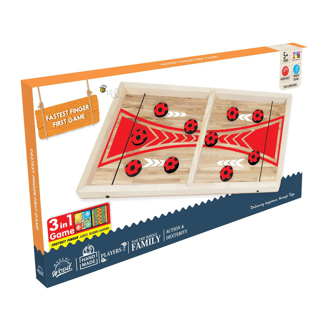 Itoys Fastest Finger Fast Game Sling Puck Board Games - Multicolor