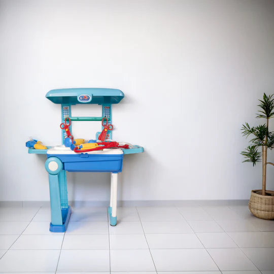 Ilearnngrow Toys Premium Doctor Set with Pull & Push Trolley for Kids , Doctor Set with LED Light Instruments, Pretend Play Doctor Set for Kids