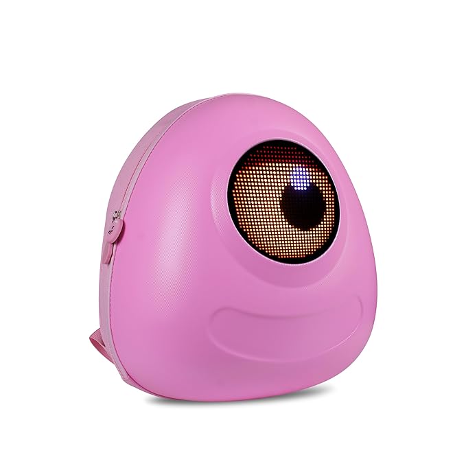 Hookaba: GlowBuddy LED Eyes Kids Backpack,Waterproof IPX5 Premium PU 13 Ltr Capacity For Kids - Multicolor