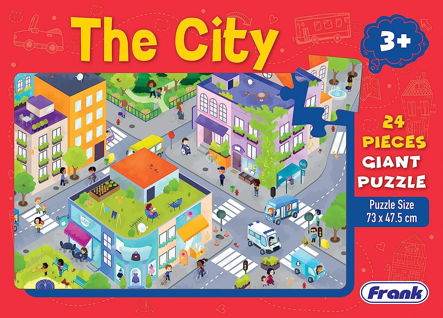 Frank Giant Floor Jigsaw Puzzles & Games for Preschool Kids The City