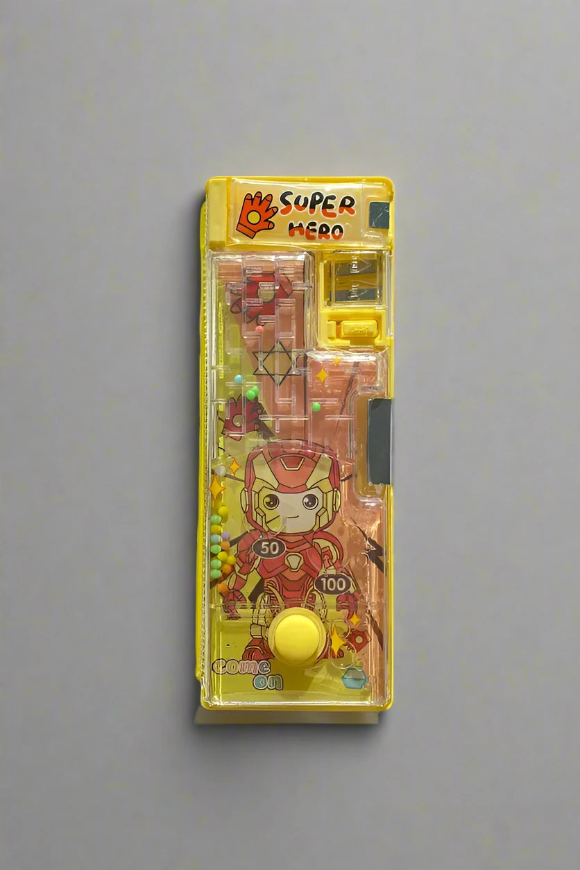 Super Hero Pencil Case for Kids Storage for Kids - Box Includes Games - Multicolor