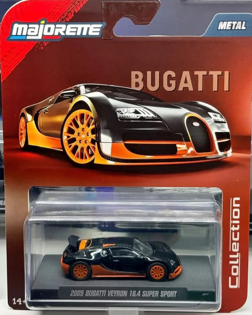 Majorette - Collector Edition -Combo Pack of 2 Cars - 2005 Bugatti Veyron 16.4 Super Sport & 1985 Toyota Hilux SR5 Pickup