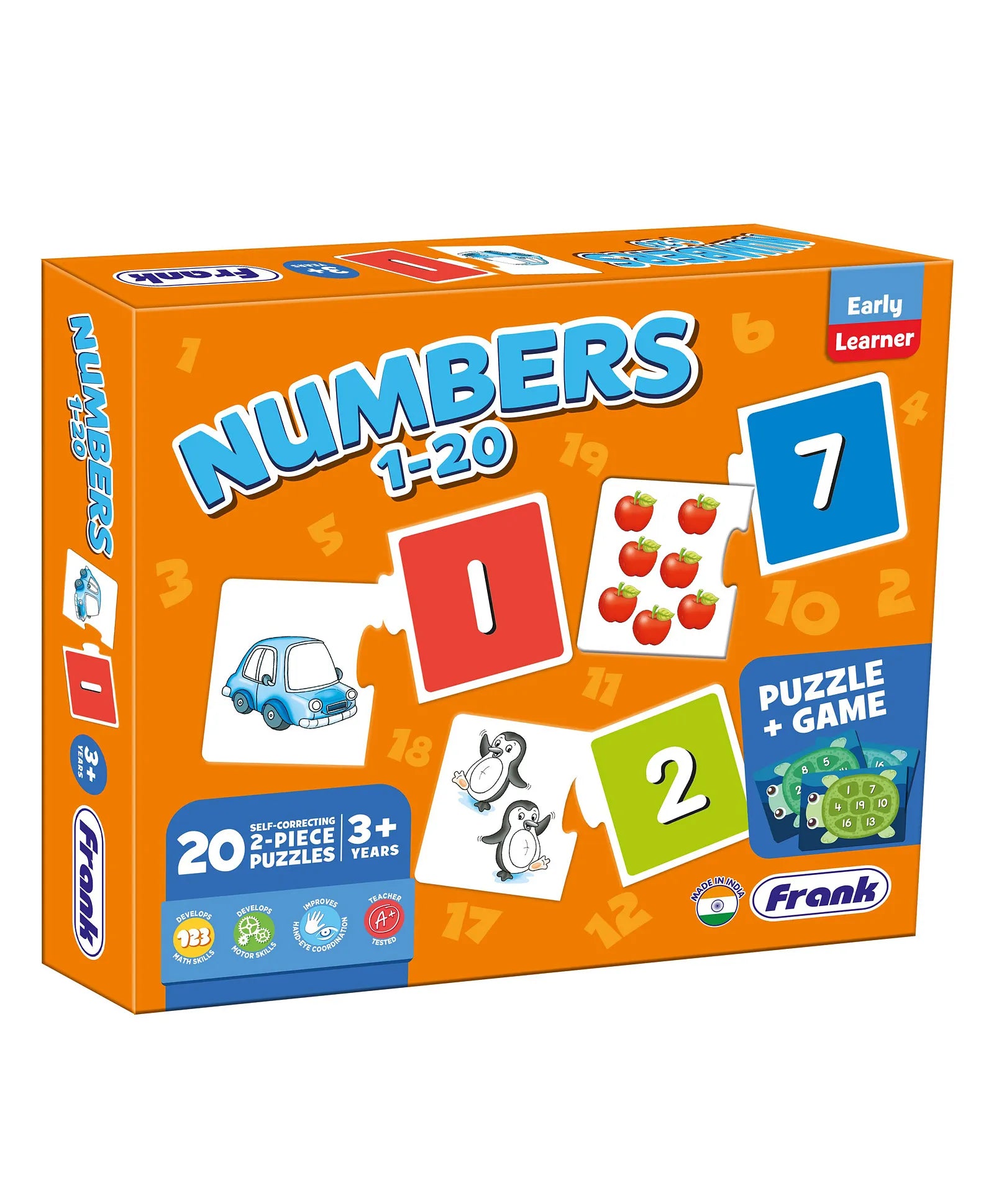 Frank Early Learner Numbers 1 To 20 Puzzle Game - Multicolor