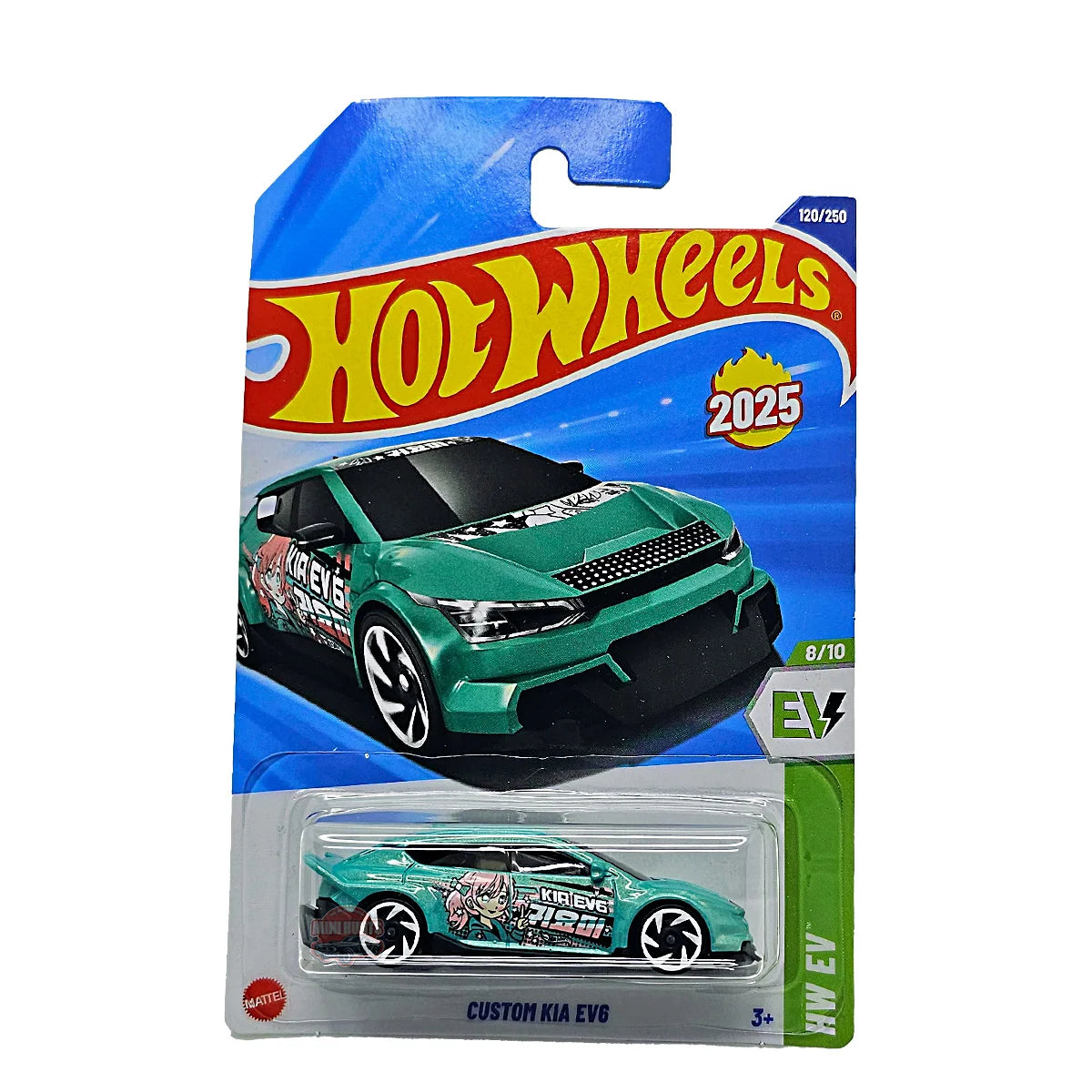 Hot Wheels Mainline - L Case 2025 -Custom Kia EV6 - HW EV- Long Card